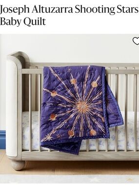 Joseph Altuzarra for West Elm Kids Blue Shooting Stars Baby Quilt